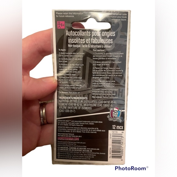 Monster High 12Pcs Freaky Fab Nail Skins Brand New Ages 6+ - Picture 3 of 4